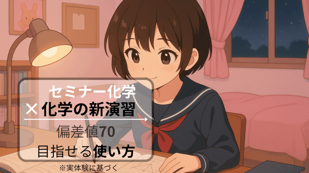 高校化学は化学の新演習とセミナー化学で偏差値70は行く
