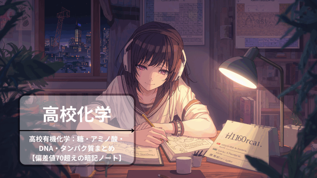 高校有機化学：糖・アミノ酸・DNA・タンパク質まとめ【偏差値70超えの暗記ノート】